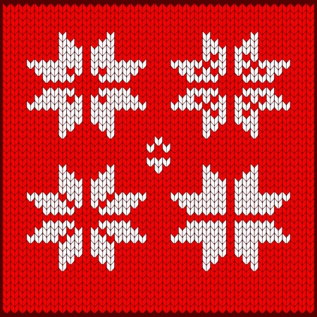 450x450 Vector Knitted Pattern Christmas Nordic Fair Isle Elements Flat