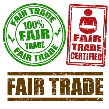 450x450 Set Of Fair Trade Grunge Rubber Stamps On White, Vector