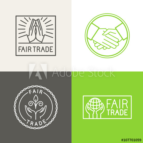 500x500 Vector Set Of Badges And Labels In Trendy Linear Style