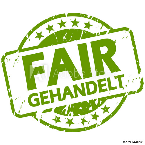 500x500 Green Stamp With Banner Fair Trade