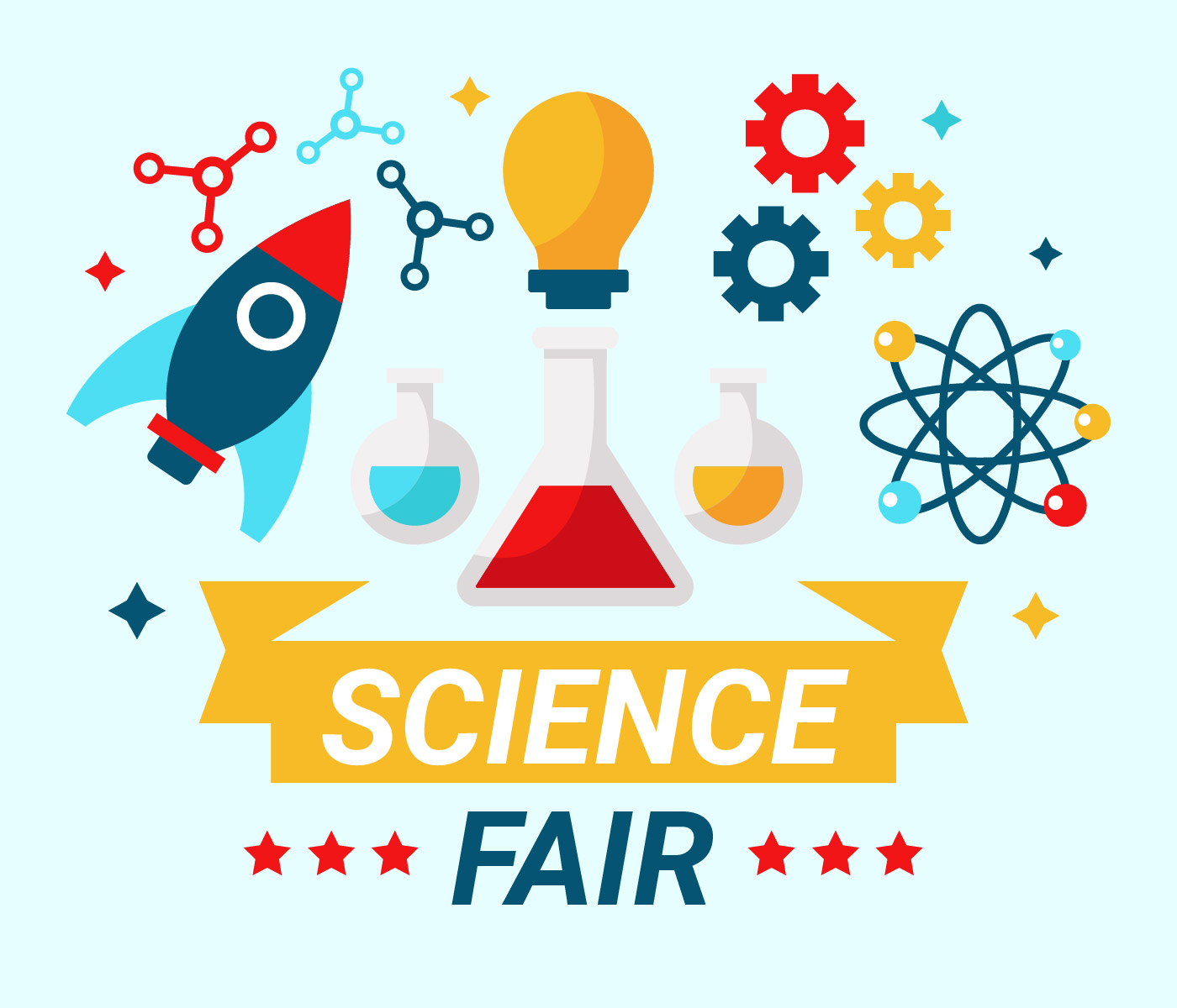 1400x1200 Science Fair Concept Vector