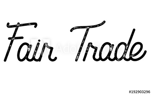 500x312 Fair Trade St Typographic Label, Stamp Or Logo