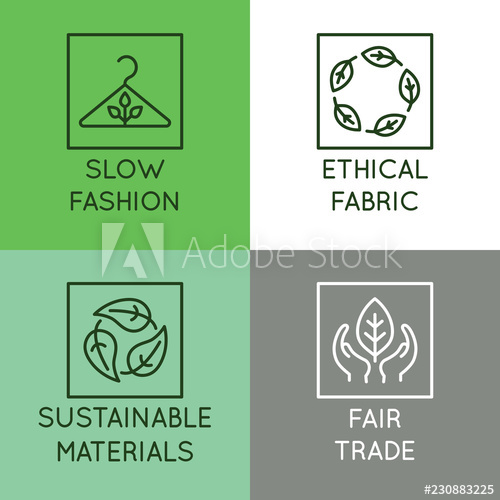 Vector Set Of Linear Icons And Badges Related To Slow Fashion 500x500 Vector Set Of Linear Icons And Badges Related To Slow Fashion