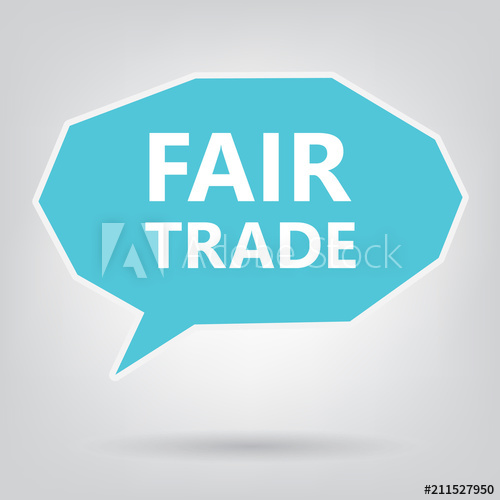 500x500 Fair Trade Written On Speech Bubble Vector Illustration