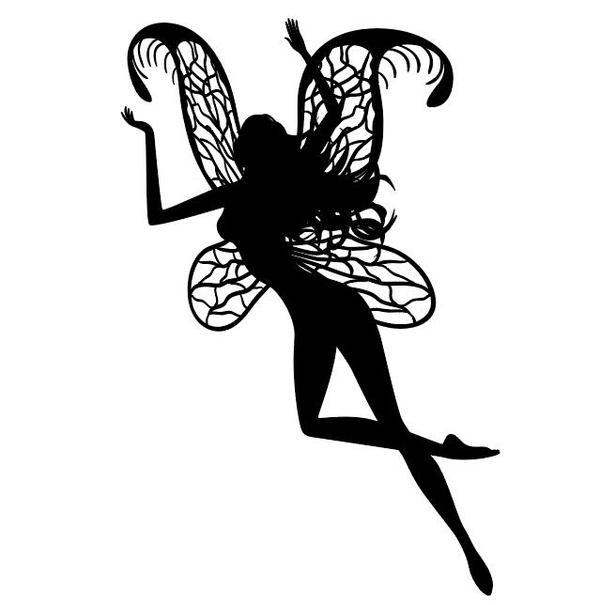 600x605 Elf Fairy Silhouette Vector Material Free Download
