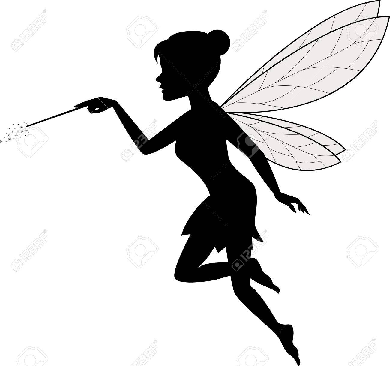 1300x1220 Fairy Silhouette With Wand