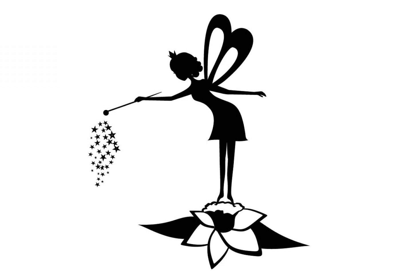 1440x960 Flying Fairy Silhouette Vector Hoodamathrun