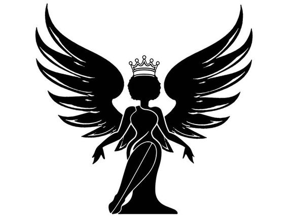 570x429 Black Queen Fairy Silhouette Beautiful Glamour Classy Lady Etsy