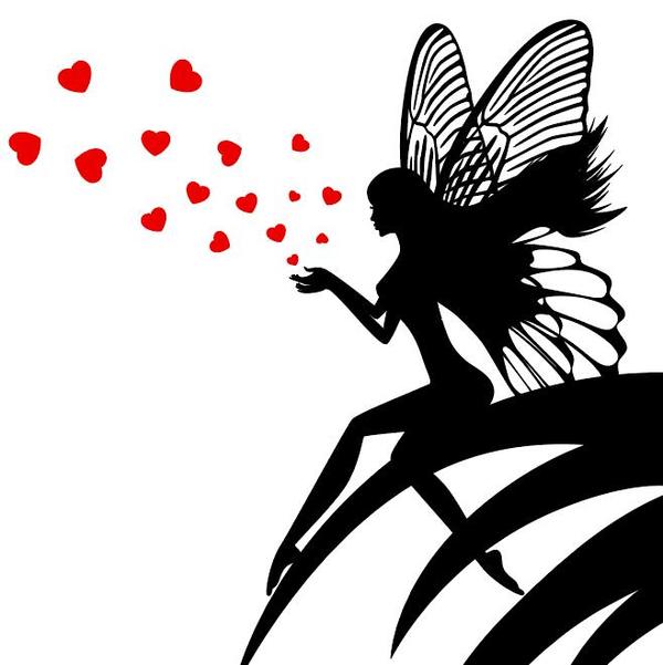 600x601 Elf Fairy Silhouette Vector Material Free Download