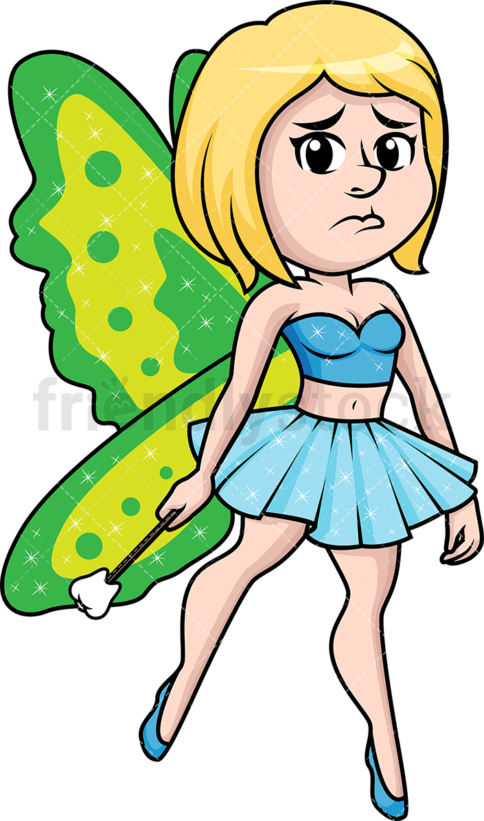Sad Tooth Fairy Cartoon Clipart Vector 705x1196 Sad Tooth Fairy Cartoon Clipart Vector