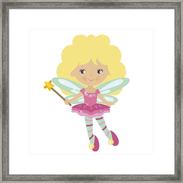 Cute Garden Fairy Vector Illustration Framed Print 600x600 Cute Garden Fairy Vector Illustration Framed Print