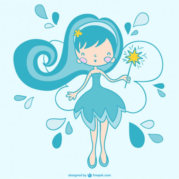 626x626 Blue Fairy Vector Free Download