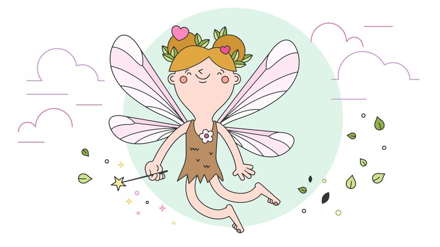 871x490 Forest Fairy Vector
