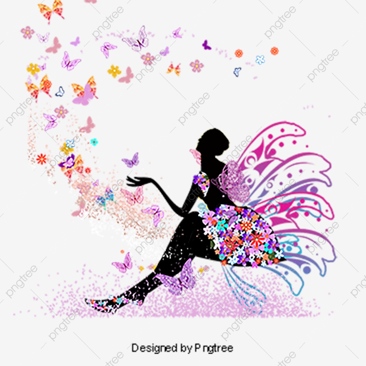 1200x1200 Butterfly Fairy, Purple Butterfly Fairy, Butterfly Vector, Fairy