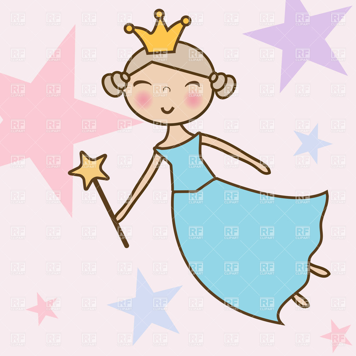 1200x1200 Beautiful Fairy With Magic Wand Flying Against Stars In The Pink