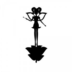 300x300 Fairy Black Silhouette With A Magic Wand On A Vector Catchsplace