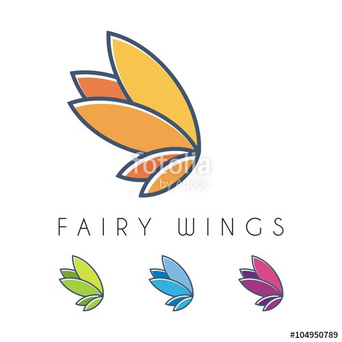 Fairy Wings Design Vector Logo Stock Image And Royalty Free 500x500 Fairy Wings Design Vector Logo Stock Image And Royalty Free