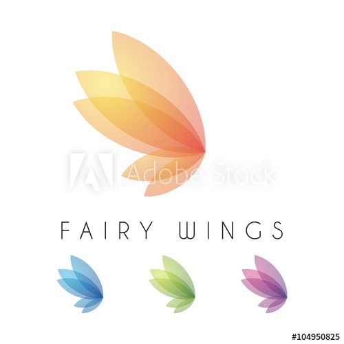 Fairy Wings Feminine Design Vector Logo 500x500 Fairy Wings Feminine Design Vector Logo