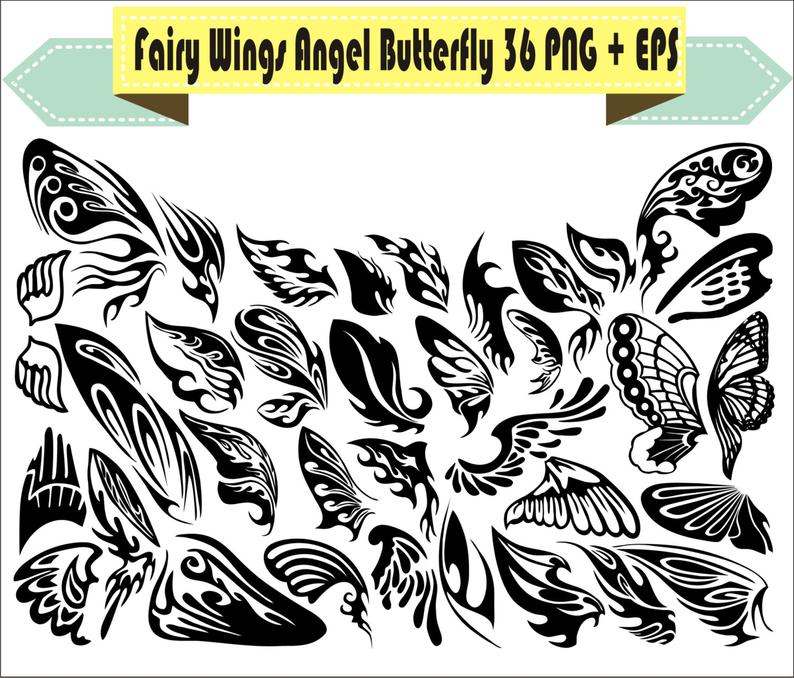 Fairy Wings Angel Butterfly Silhouette Vector Clipart Png Etsy 794x678 Fairy Wings Angel Butterfly Silhouette Vector Clipart Png Etsy