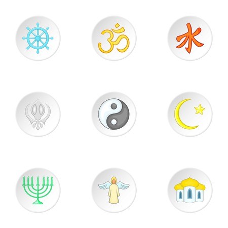 450x450 Faith Icons Set Cartoon Illustration Of Faith Vector Icons