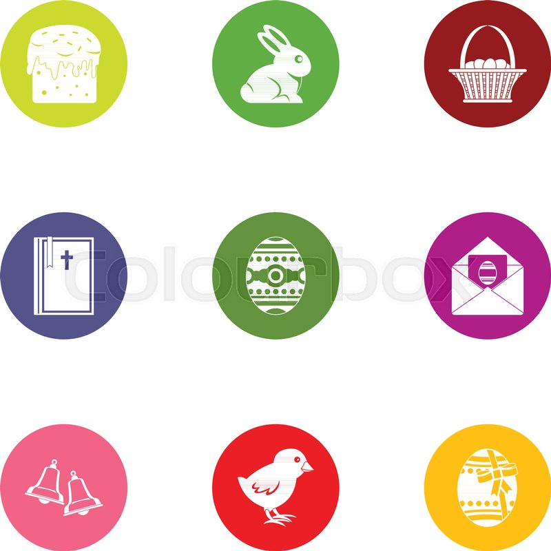 800x800 Festival Of Faith Icons Set Flat Set Stock Vector Colourbox