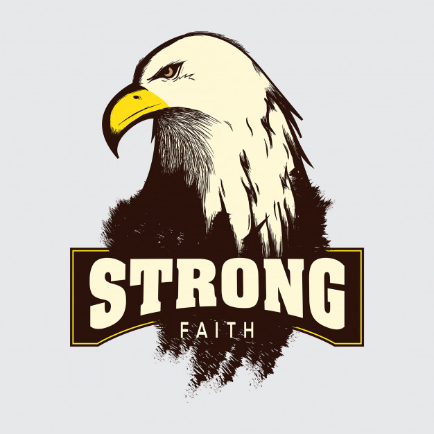 626x626 Eagle Strong Faith Vector Premium Download