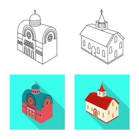 450x450 Vector Design Of Temple And Historic Symbol Collection Of Temple