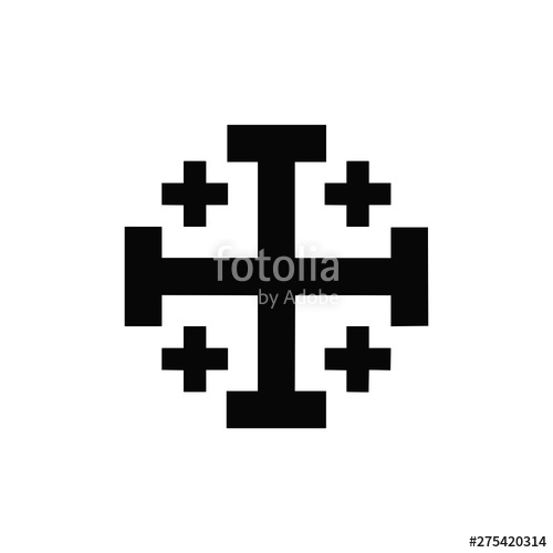 500x500 Vector High Quality Icon Of The Catholic Crusareds Style Cross
