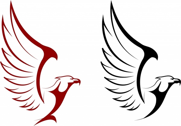 Falcon And Eagle Mascots Free Vector In Adobe Illustrator 600x418 Falcon And Eagle Mascots Free Vector In Adobe Illustrator