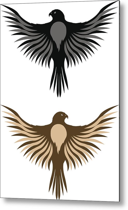 494x810 Falcon Vector Metal Print