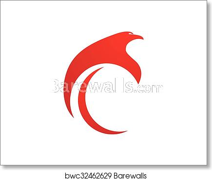 435x370 Falcon Logo Template, Art Print Barewalls Posters Prints