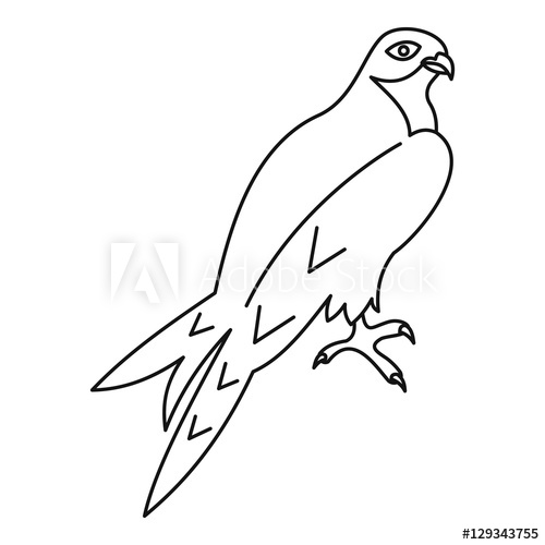 500x500 Arabian Falcon Icon Outline Illustration Of Arabian Falcon Vector