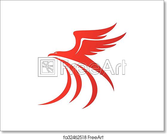 560x470 Free Art Print Of Falcon Logo Template Red Falcon Logo Template