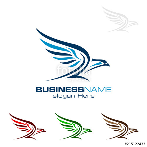 500x500 Eagle Logo, Vector Wild Eagle Bird Falcon Hawk Concept Stock