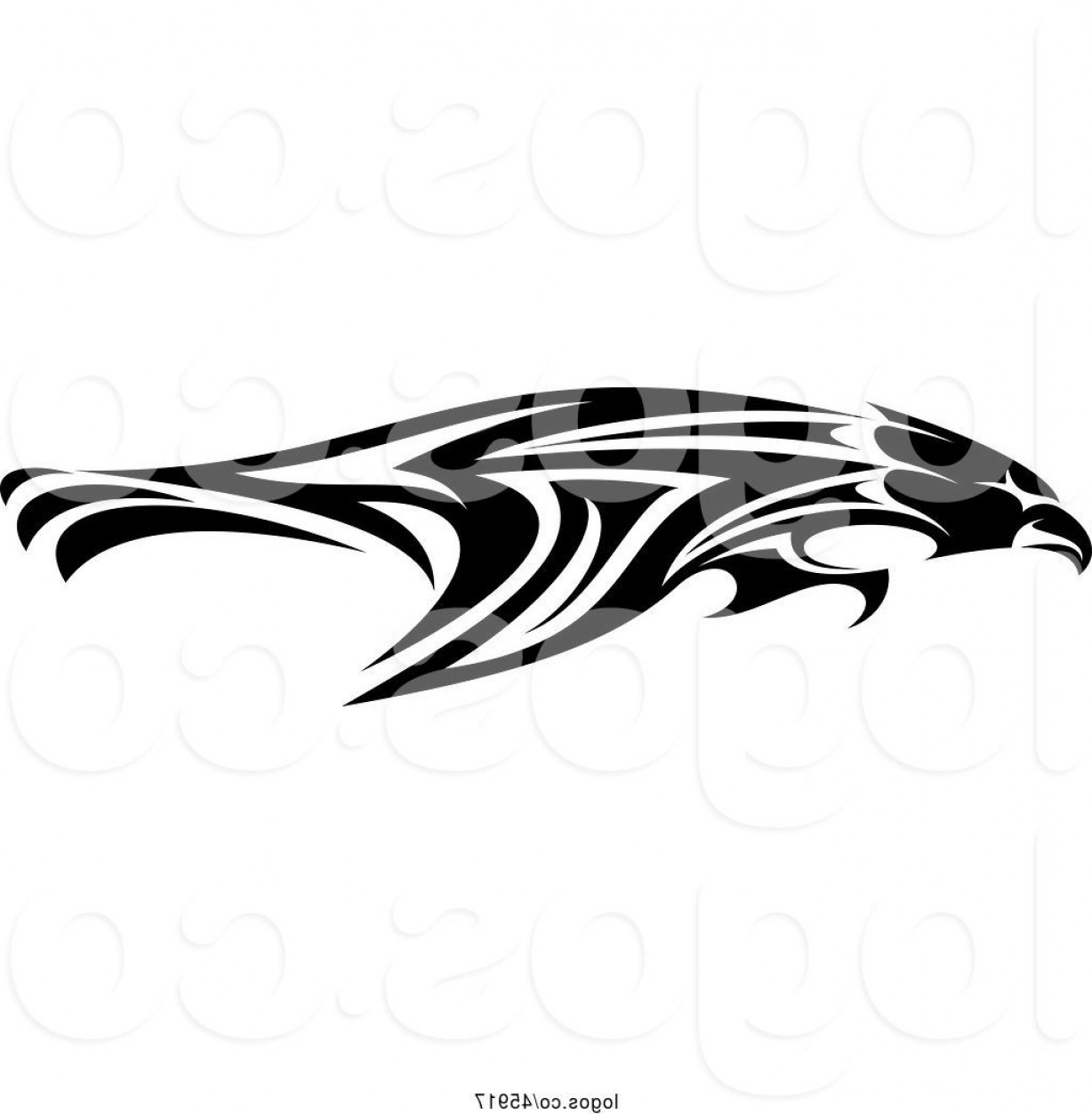 1228x1252 Logo Of Black And White Flying Tribal Eagle Falcon Or Hawk