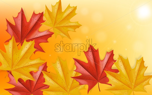 Autumn Leaves Falling Vector Rays Of Sun Blurry Effect Mystic 623x389 Autumn Leaves Falling Vector Rays Of Sun Blurry Effect Mystic