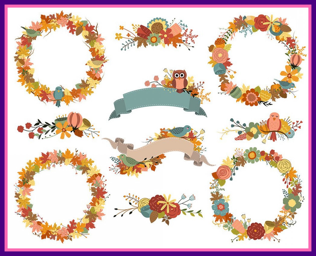 Fall Floral Vector At Collection Of Fall Floral Vector Free For Personal Use 6505