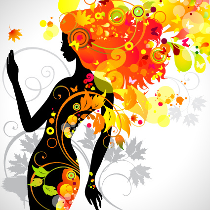 425x425 Fall Floral Girl Design Vector Graphic Free Vector In Encapsulated
