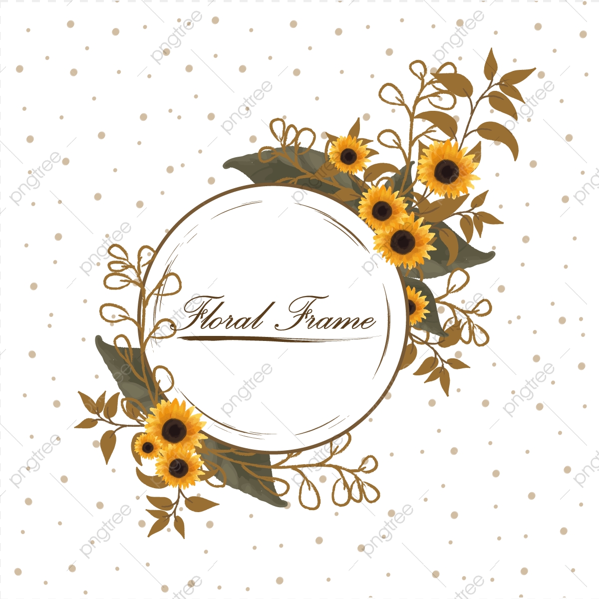1200x1200 Autumn Floral Frame, Frame, Autumn, Fall Png And Vector