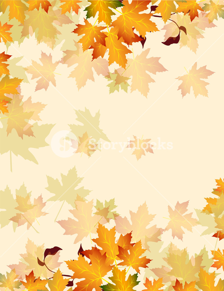 771x1000 Vector Autumn Floral Background Royalty Free Stock Image