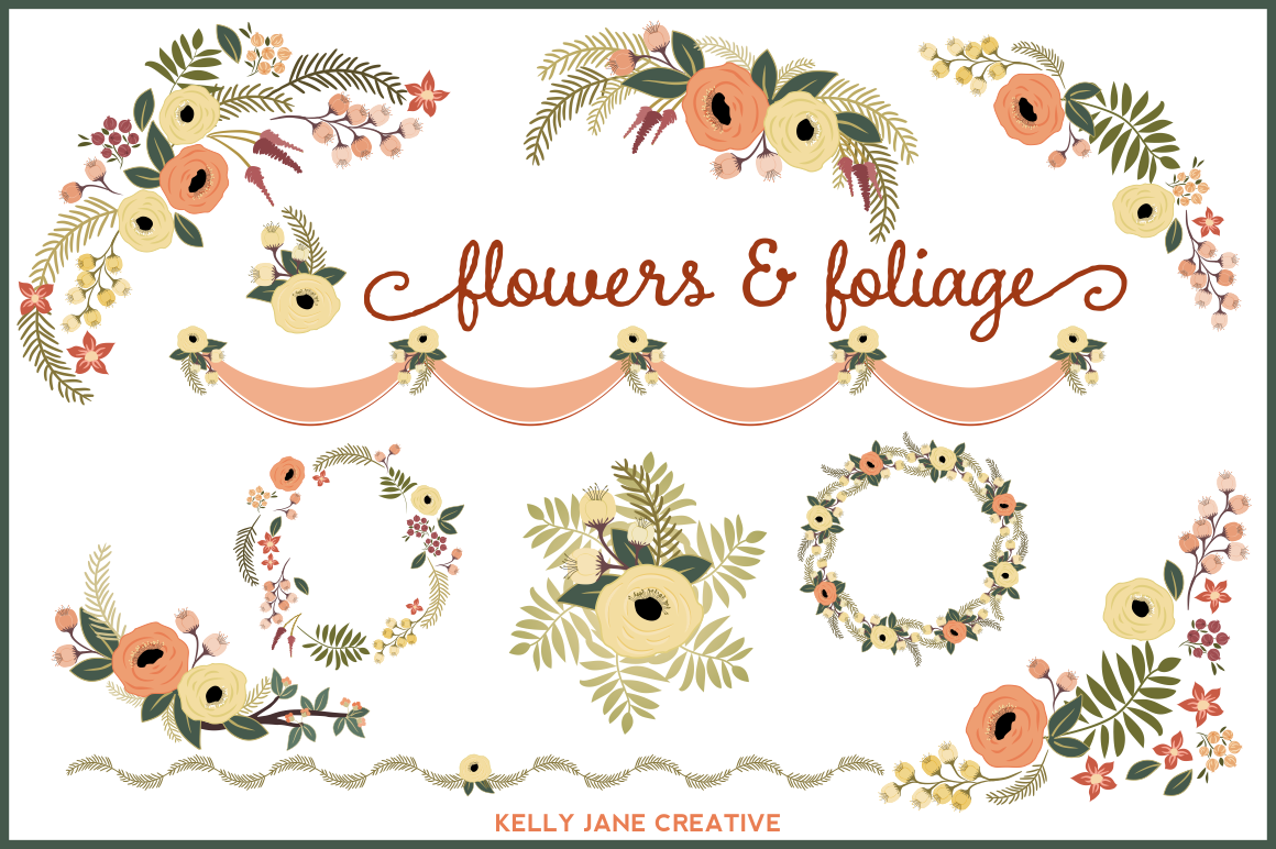 1160x772 Autumn Flowers Foliage Vector Graphic Elements Christmas
