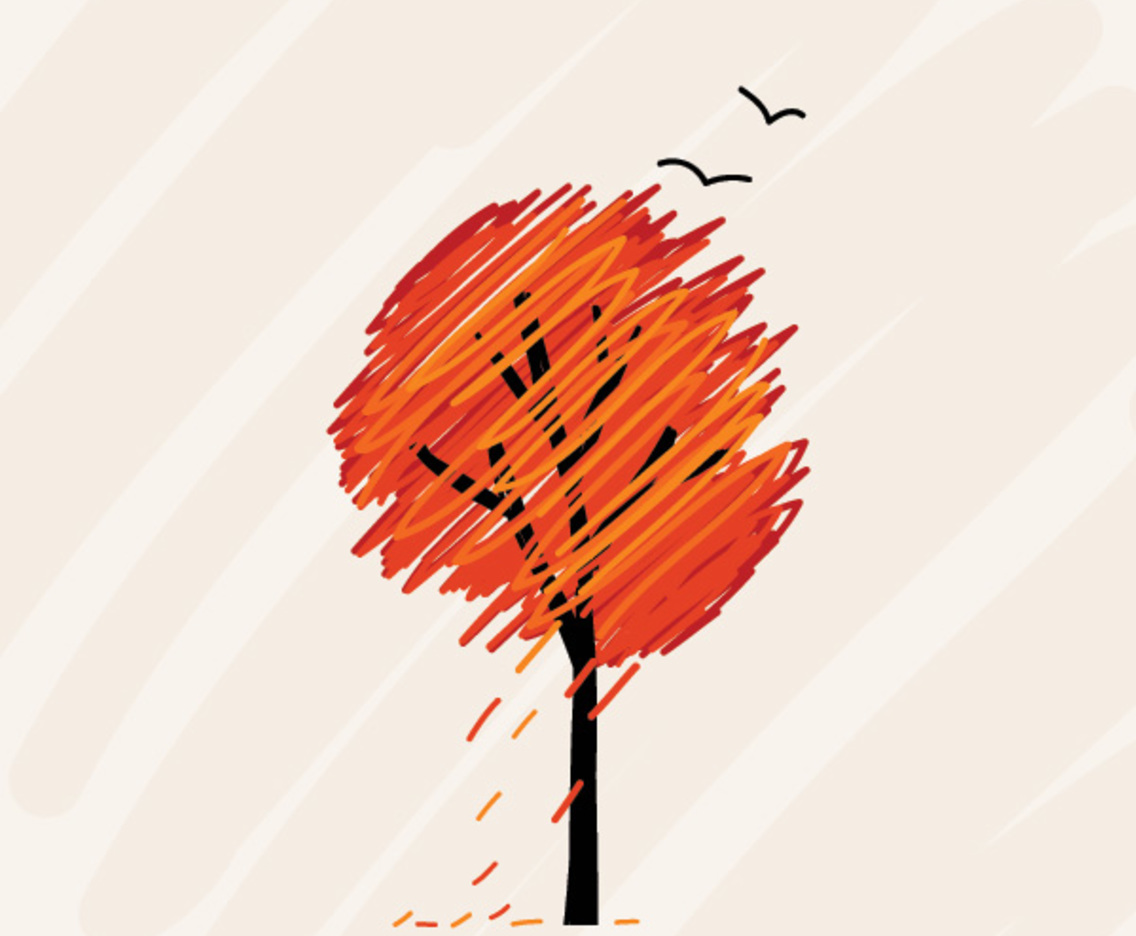 1136x936 Fall Tree Vector Art Graphics