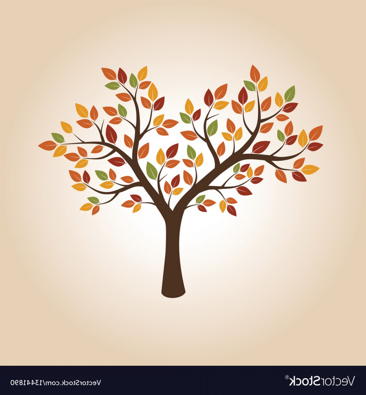 1200x1296 Fall Tree Vector Graphic Studiogrfx