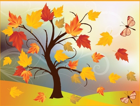 485x368 Fall Tree Vector Free Vector Download