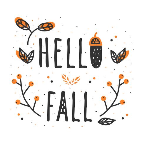 490x490 Hello Fall Vector