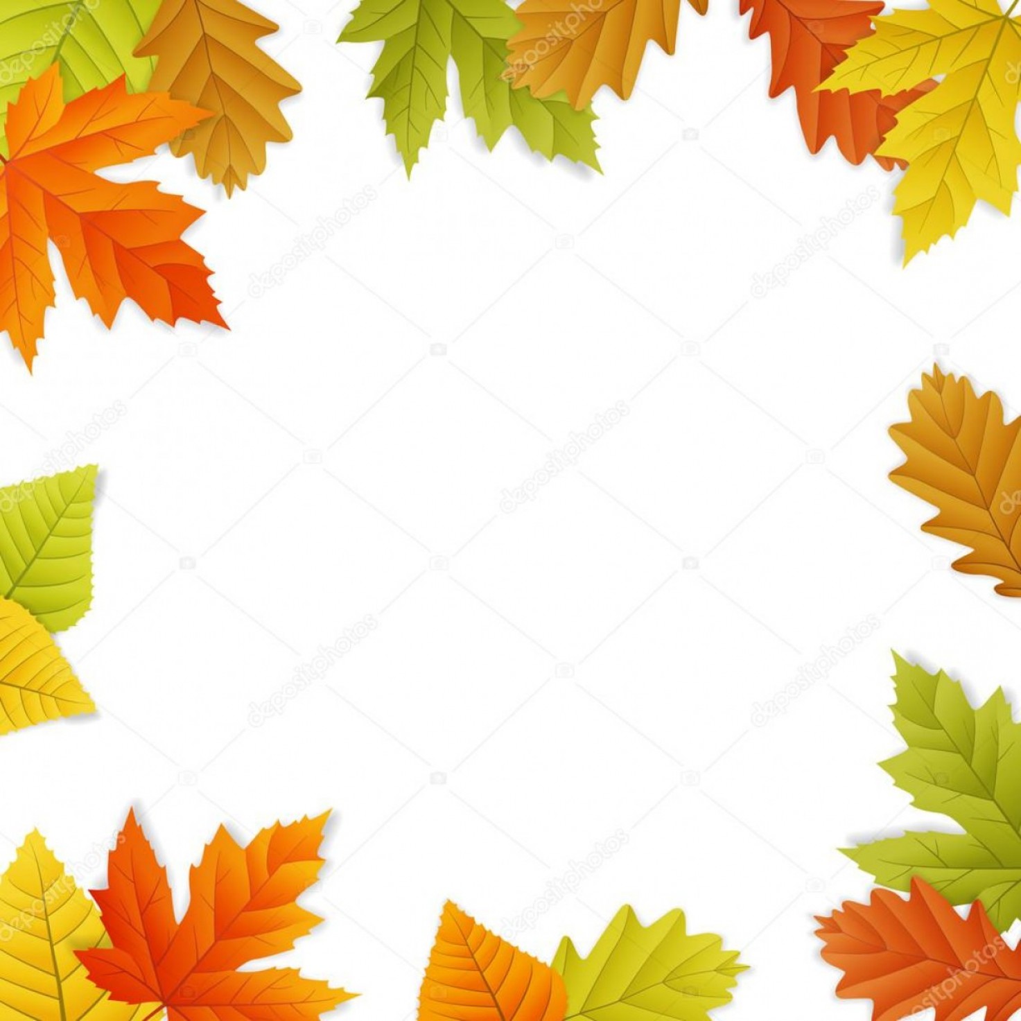 1473x1473 Stock Illustration Fall Vector Leaf Border Soidergi