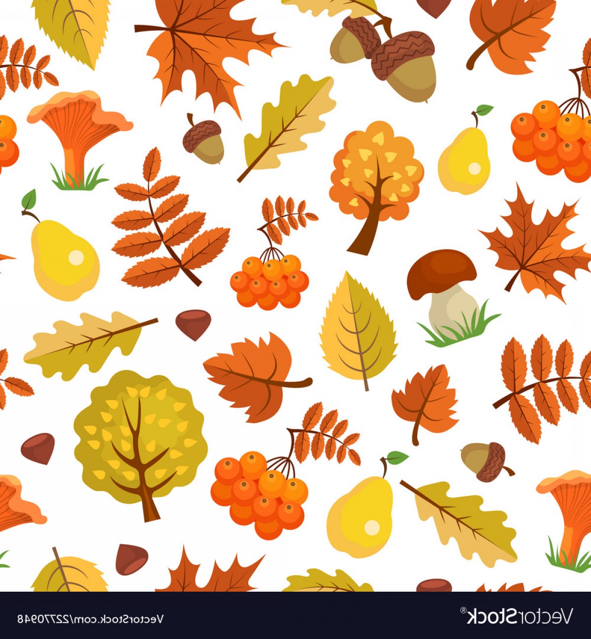 1200x1296 Autumn Leaves Pattern Forest Yellow Fall Vector Handandbeak