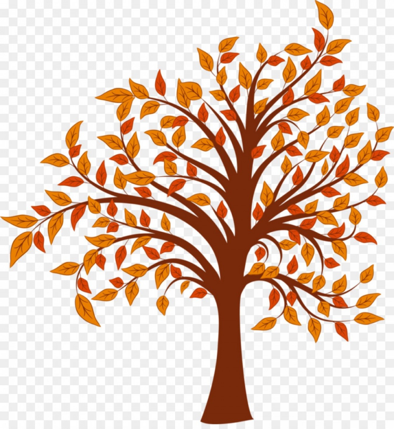 1296x1411 Png Tree Autumn Cartoon Clip Art Tree Vector Catchsplace