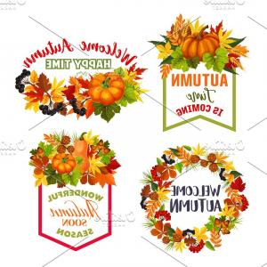 300x300 Autumn Welcome Fall Vector Leaf Acorn Icons Handandbeak