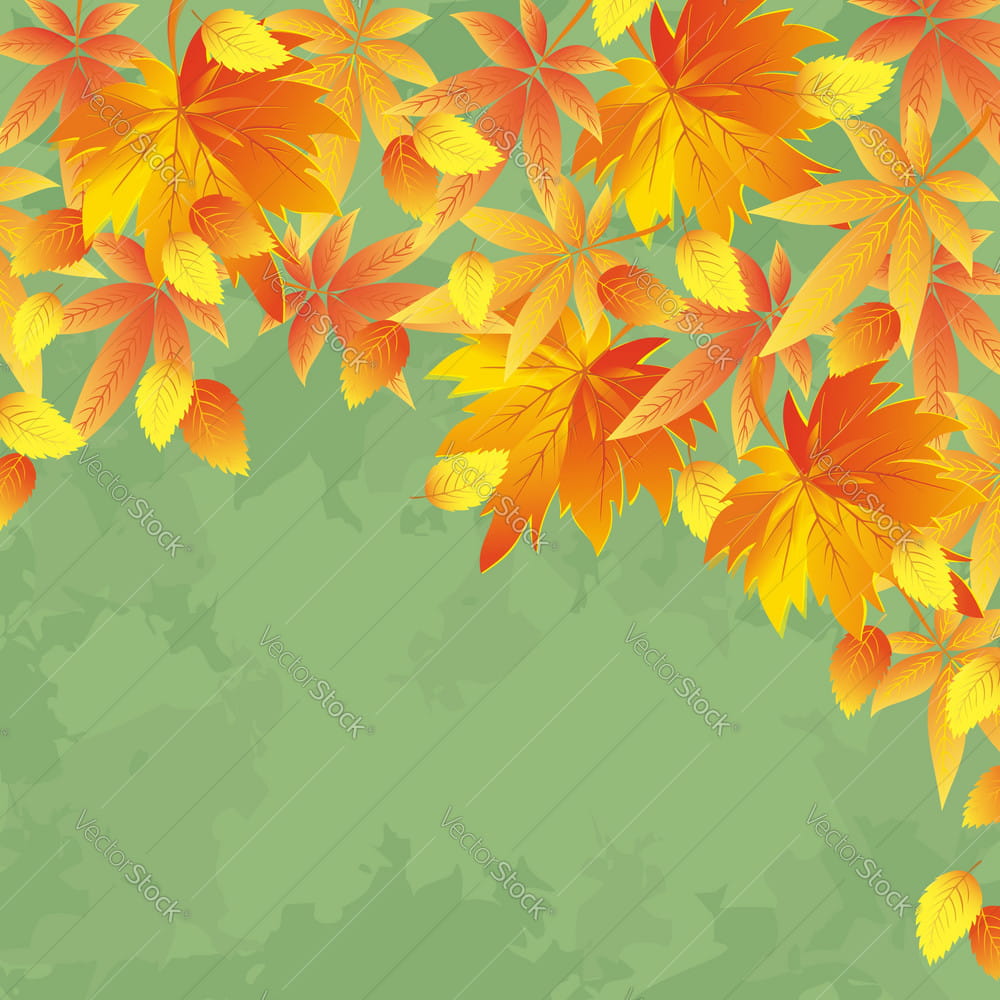 1000x1000 Vintage Autumn Background Leaf Fall Vector Free